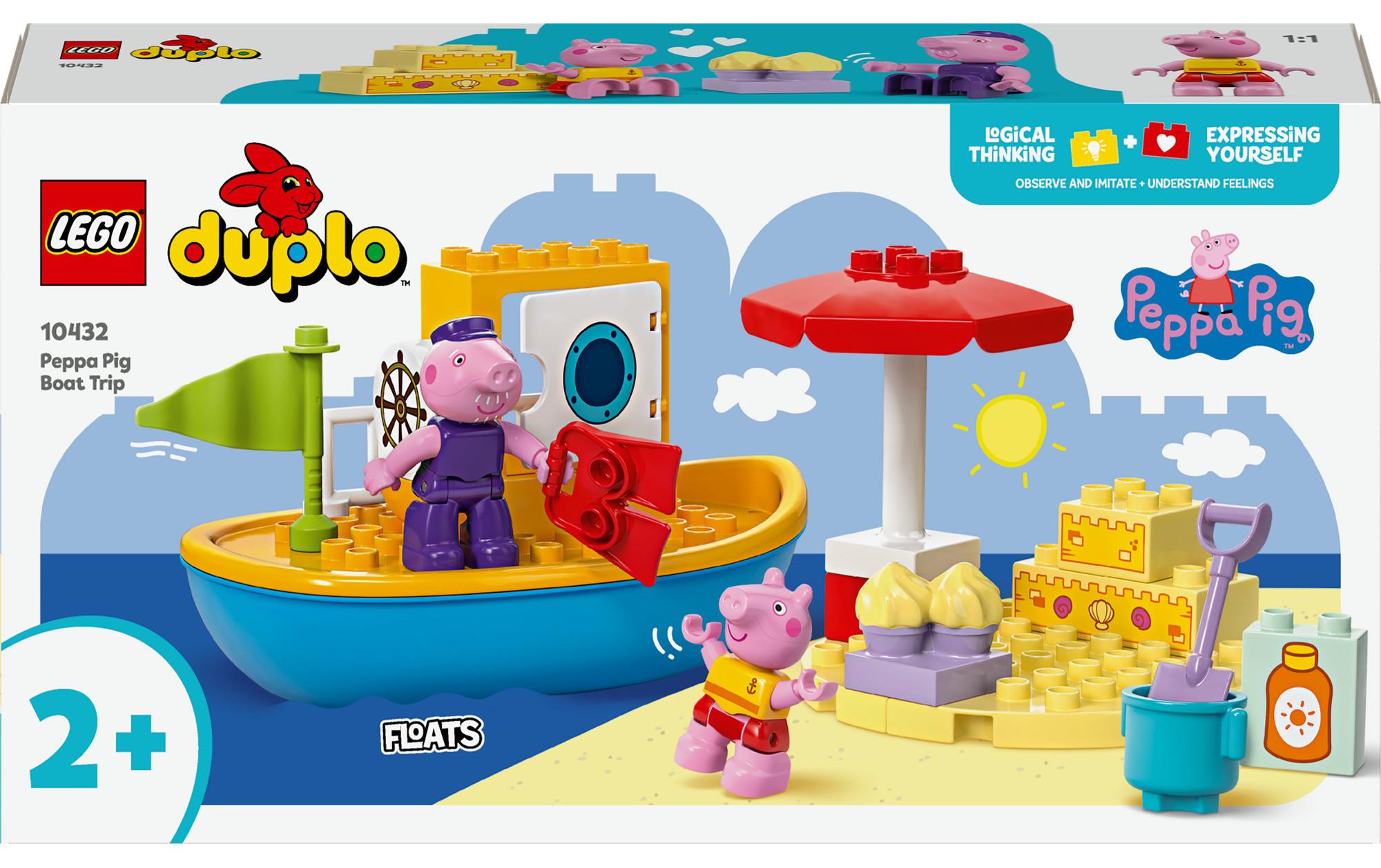 DUPLO® Peppas Bootsausflug 10432Spielset mit Strand und Boot zur TV-Serie Peppa Wutz