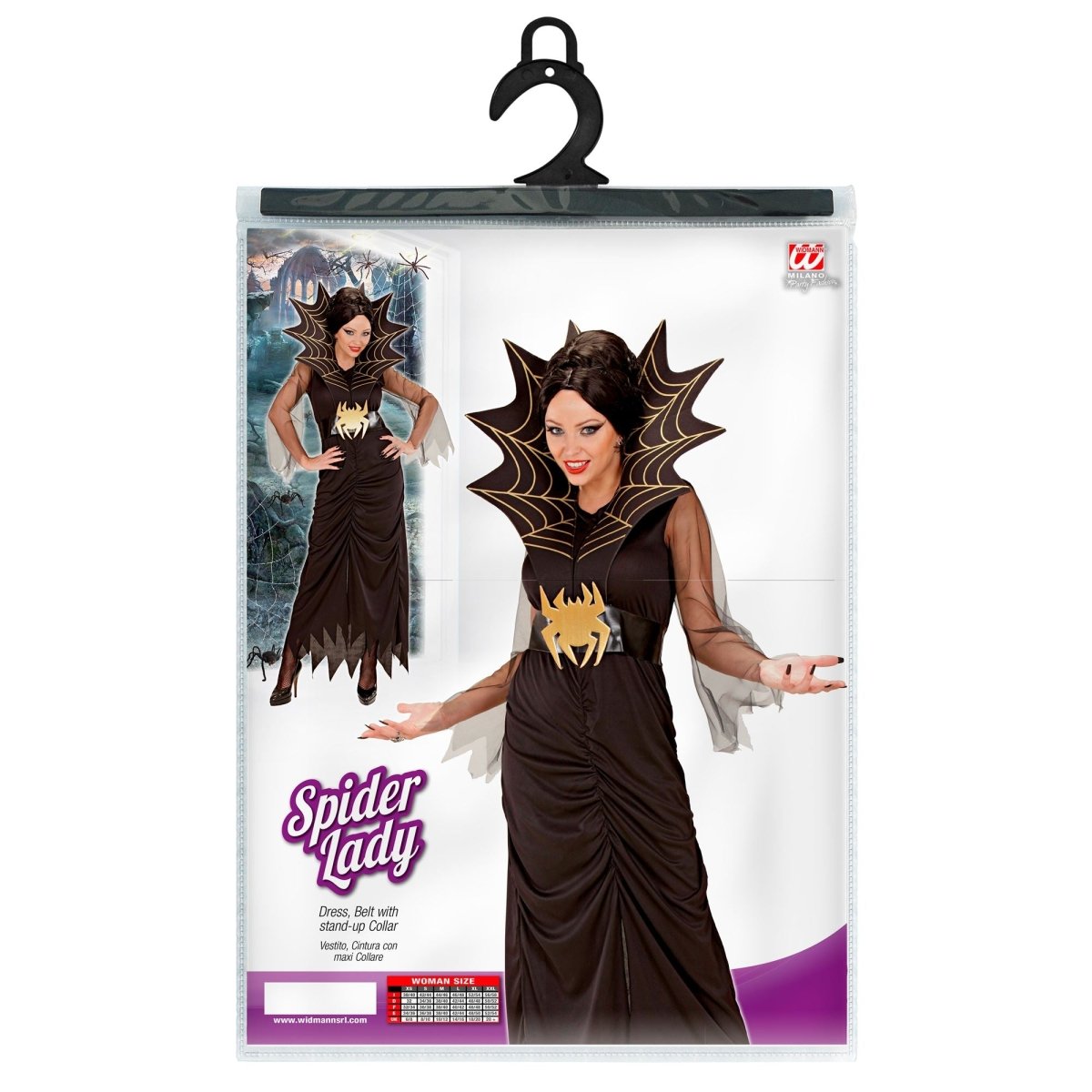 Halloween Jurk Zwart Dames Spider Lady