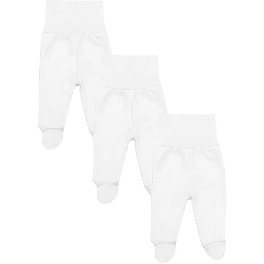 TupTam Baby Jungen Strampelhose mit Fuß 3er Pack beige