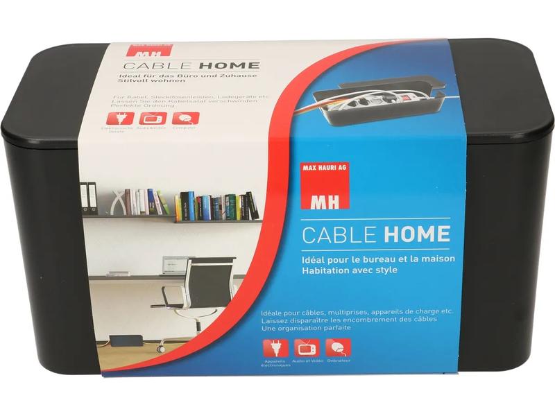 Max Hauri Kabelbox klein Schwarz Kabel Facility Box Home