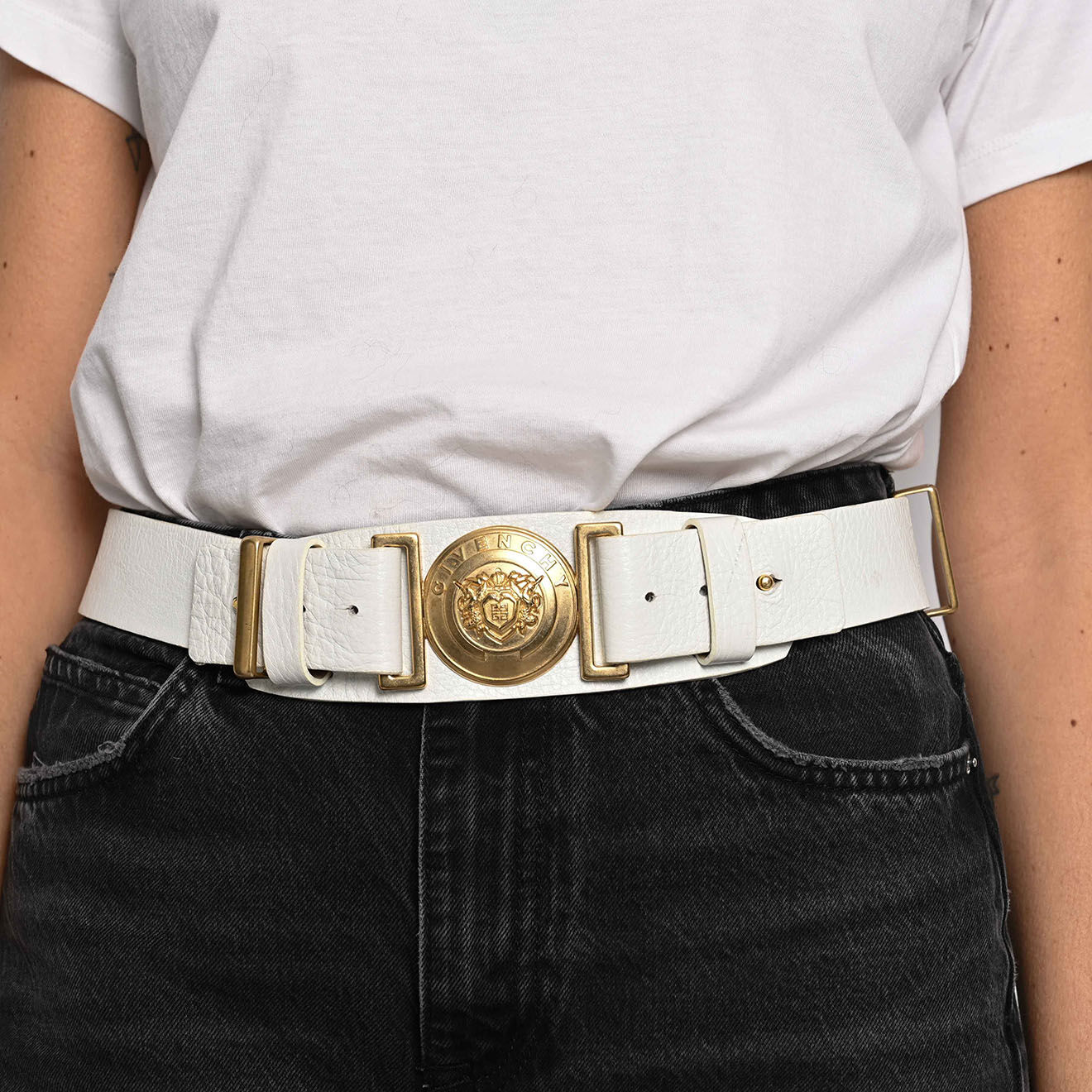 Givenchy Ceinture en Cuir blanche - Très bon état