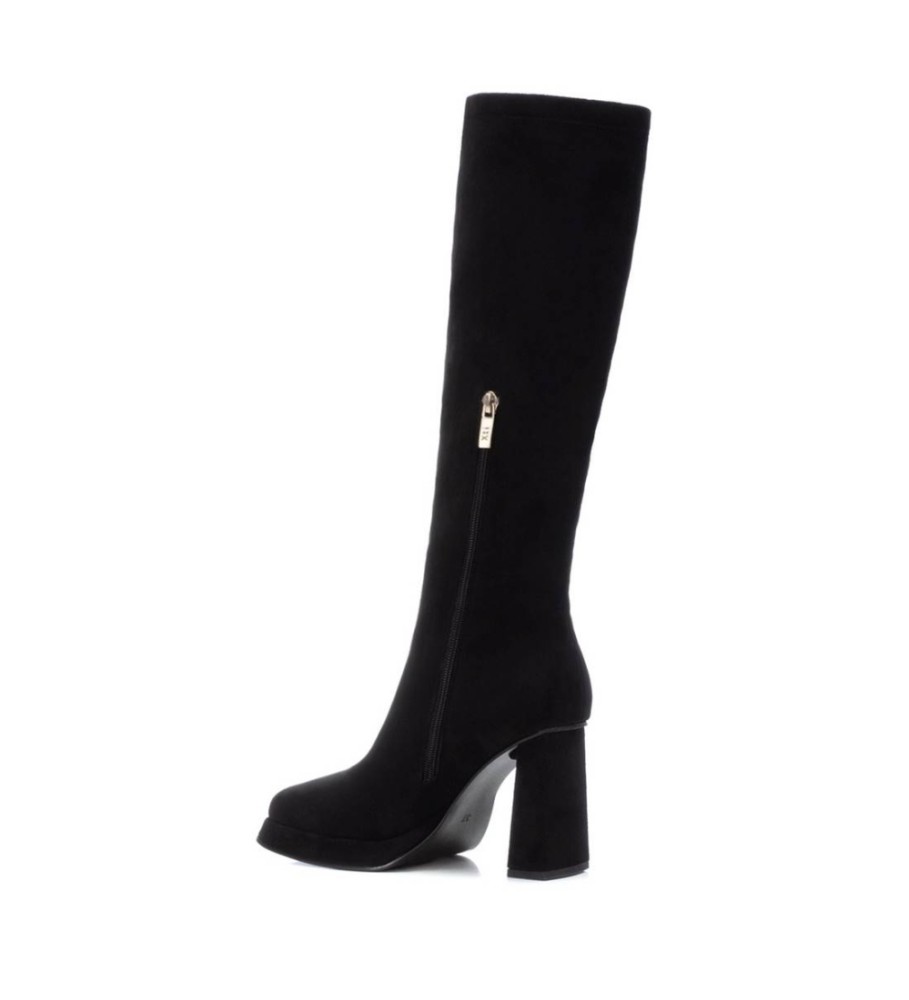 Botas Xti 141981 Pretas - Altura do salto: 9 cm -