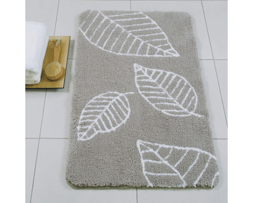 Badmat spirella LEAF 90 x 60 cm taupe