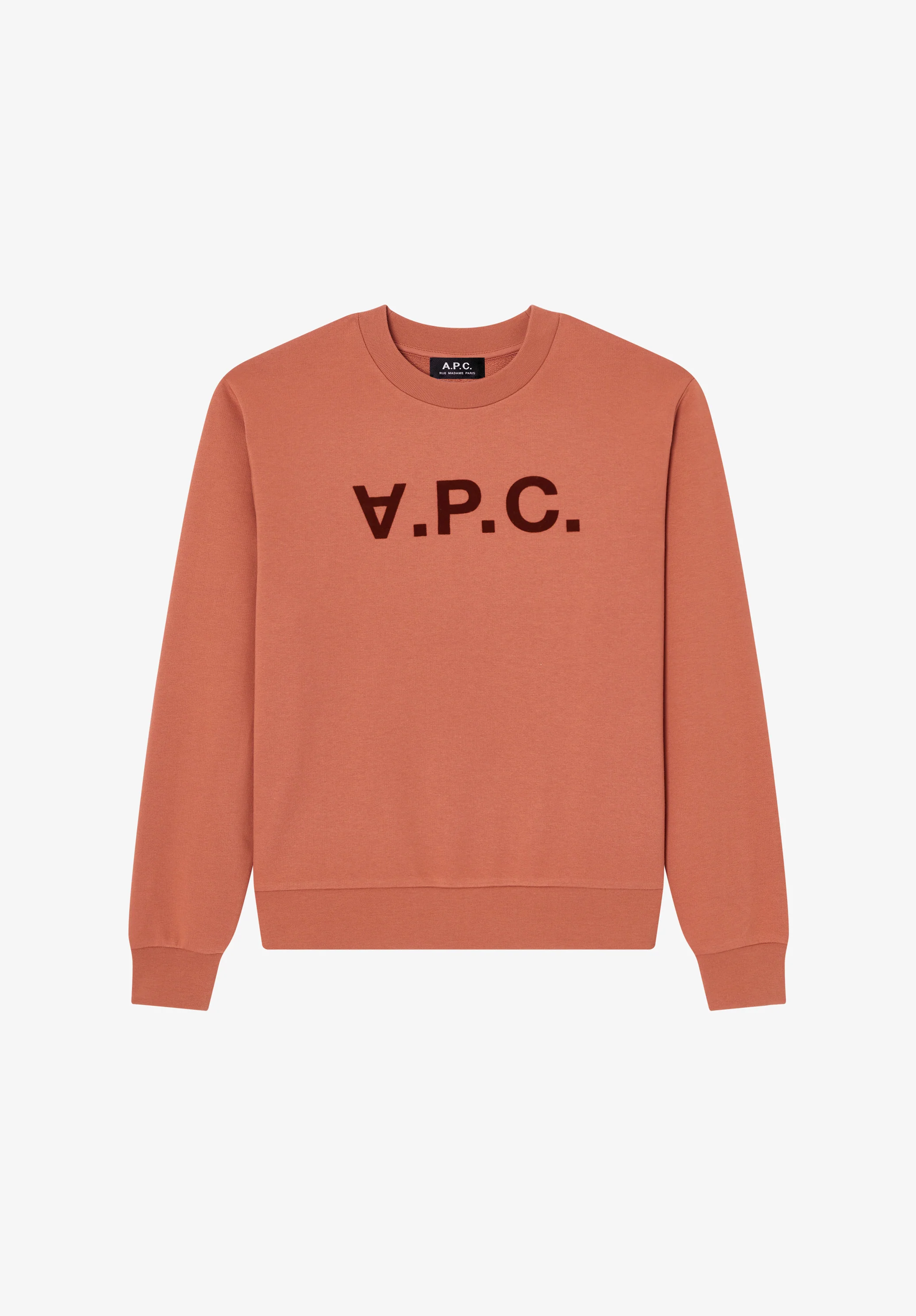 Sweat rouge brique à logo V.P.C.