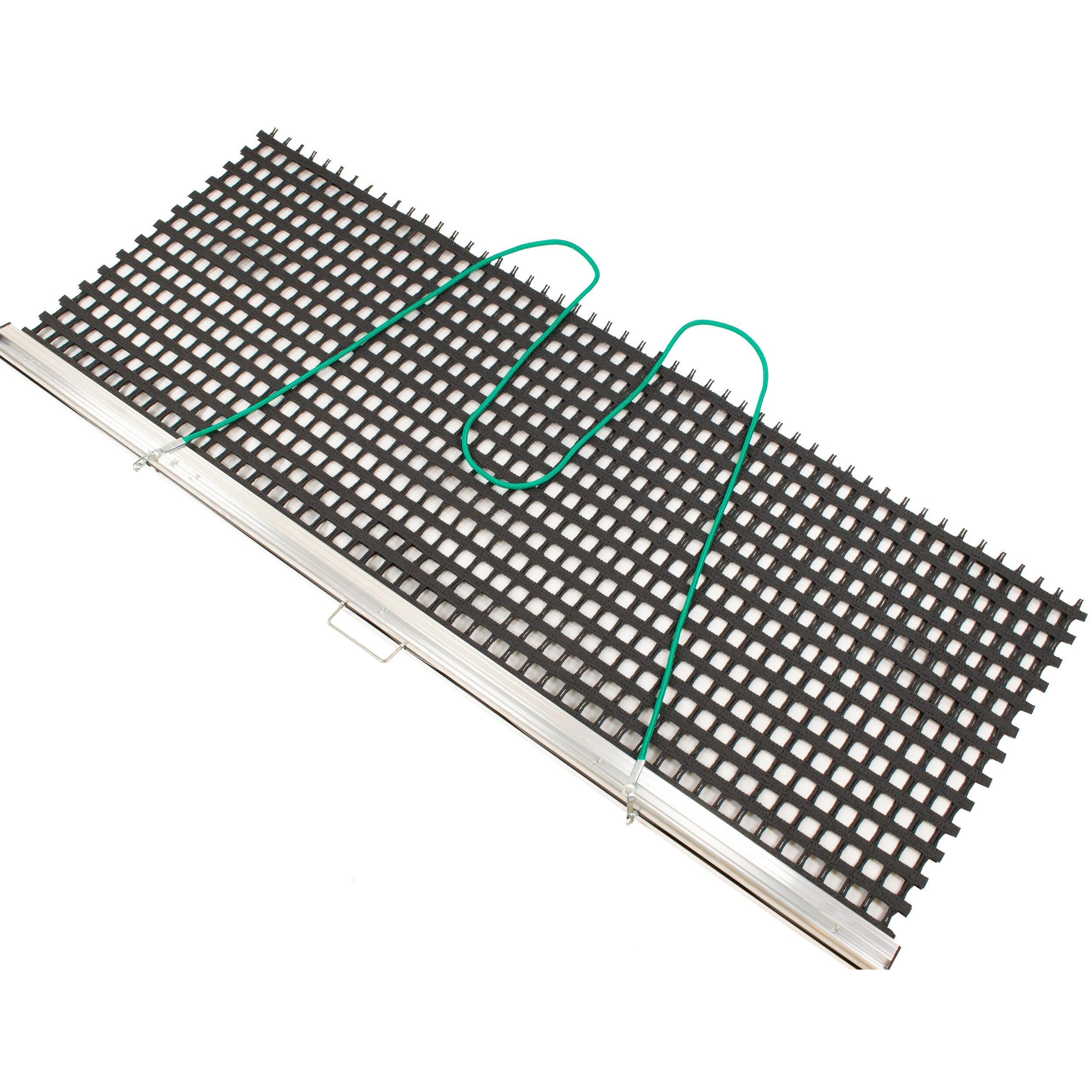 Tegra Tapis De Balayage 2,0 X 0,75m Avec Profilé Alu, Tissus Résistant En Double Couche - Argent