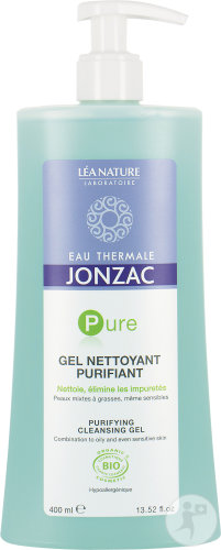 Jonzac Eau Thermale Pure Gel Nettoyant Purifiant Bio Flacon Pompe 400ml