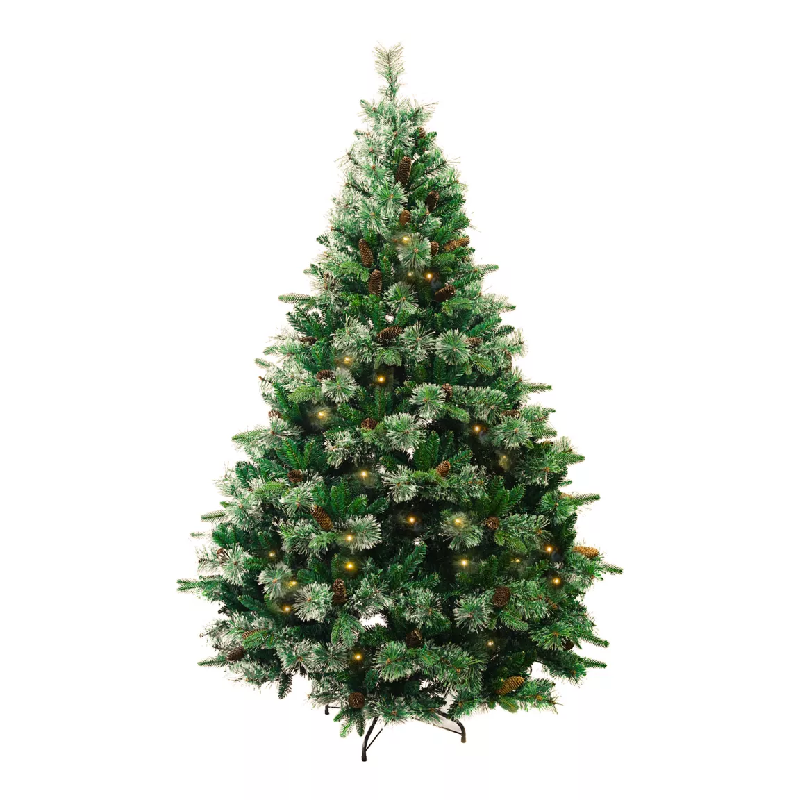 Sapin de Noël artificiel lumineux H180 cm Washington Luxe Vert sapin