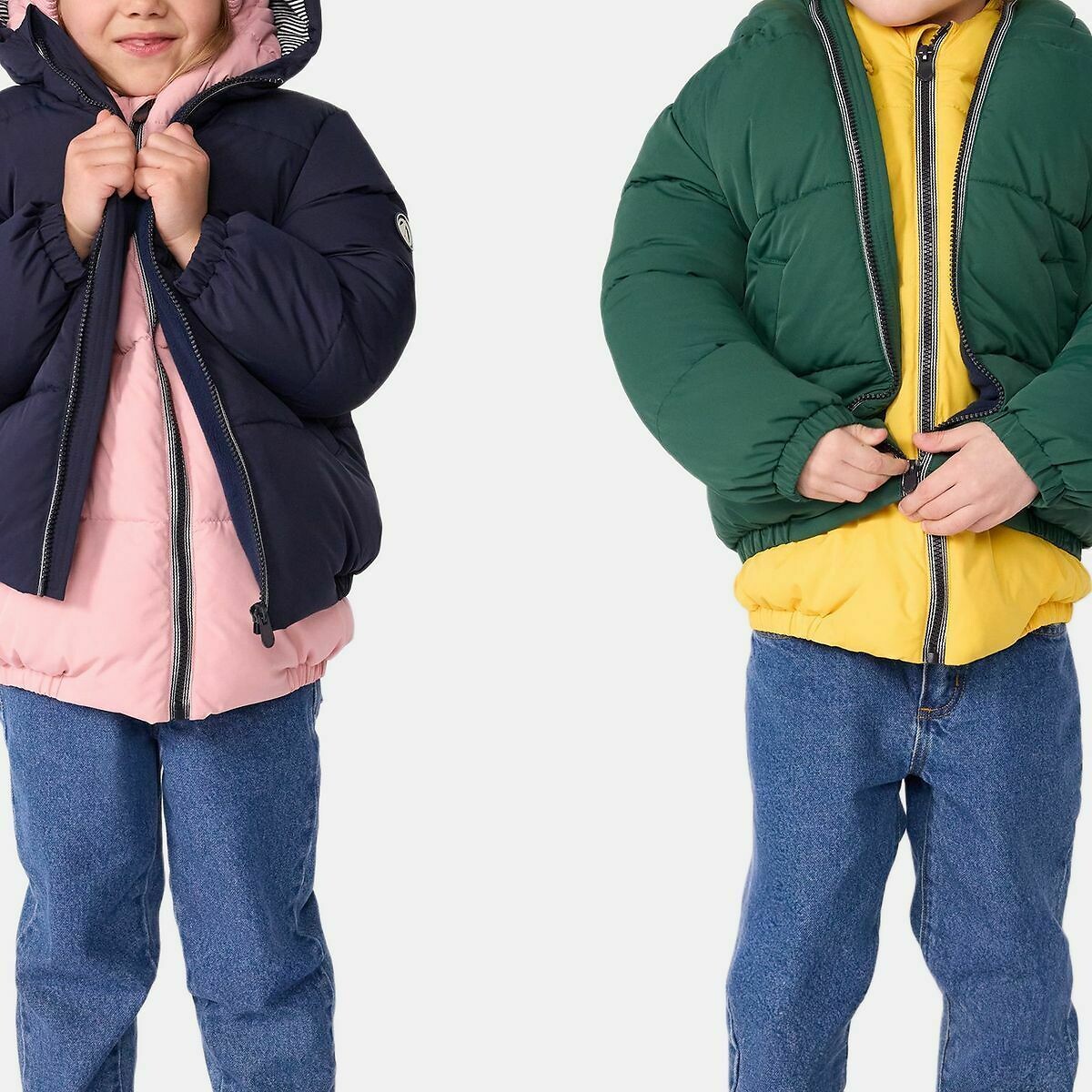 PETIT BATEAU<br>Jaqueta de penas com capuz