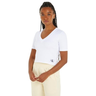 Tee-shirt à manches courtes femme Woven Label CALVIN KLEIN