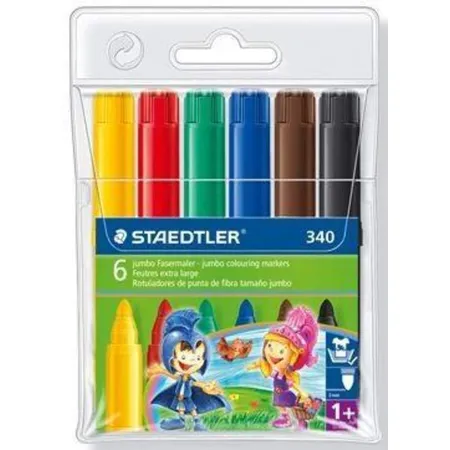 STAEDTLER® Noris Club Jumbo Fasermaler Mars und Marsy, 6er Etui