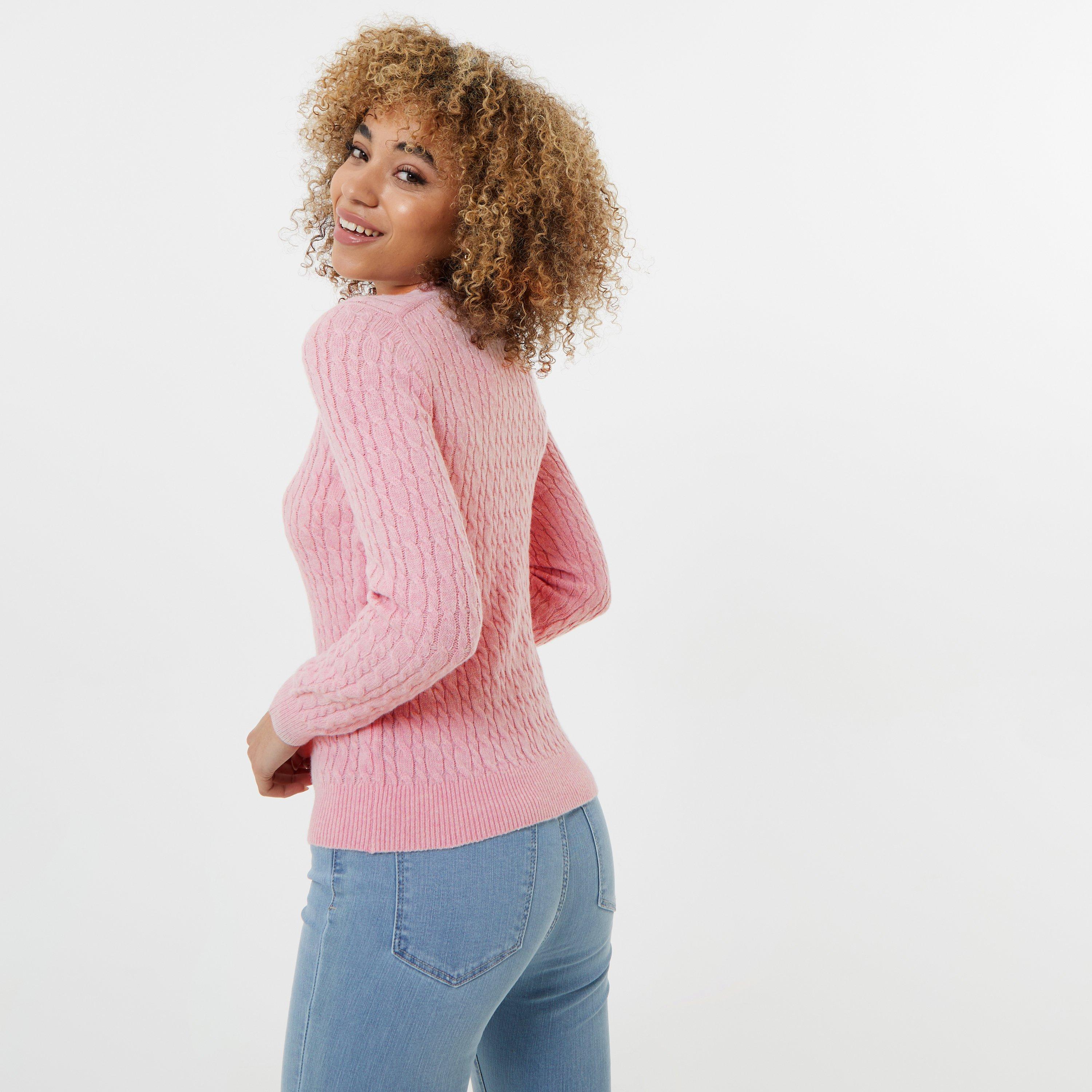 Jack Wills Tinsbury Merino Wool Blend Cable Knitted Jumper