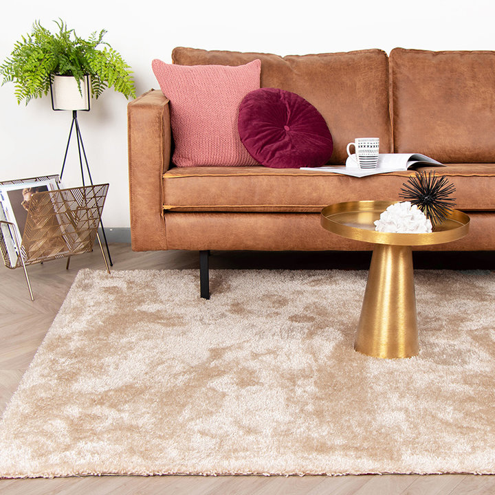 Hoogpolig vloerkleed - Glazy Creme | Luxe hotel gevoel
