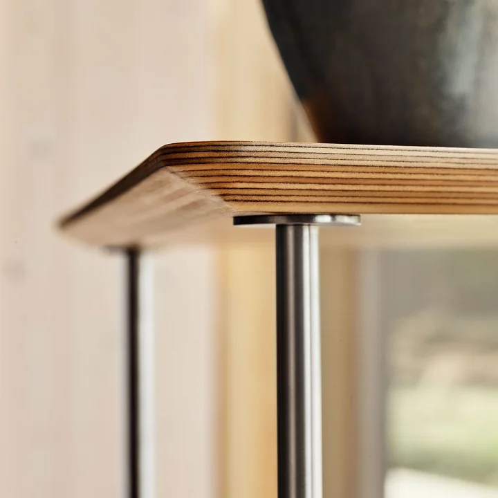 Fritz Hansen - AJ Trolley Beistelltisch, Esche schwarz / Chrom