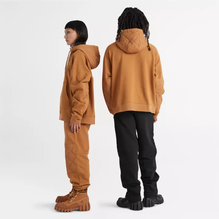 Sweat à capuche Timberland x Humberto Leon en jaune foncé
