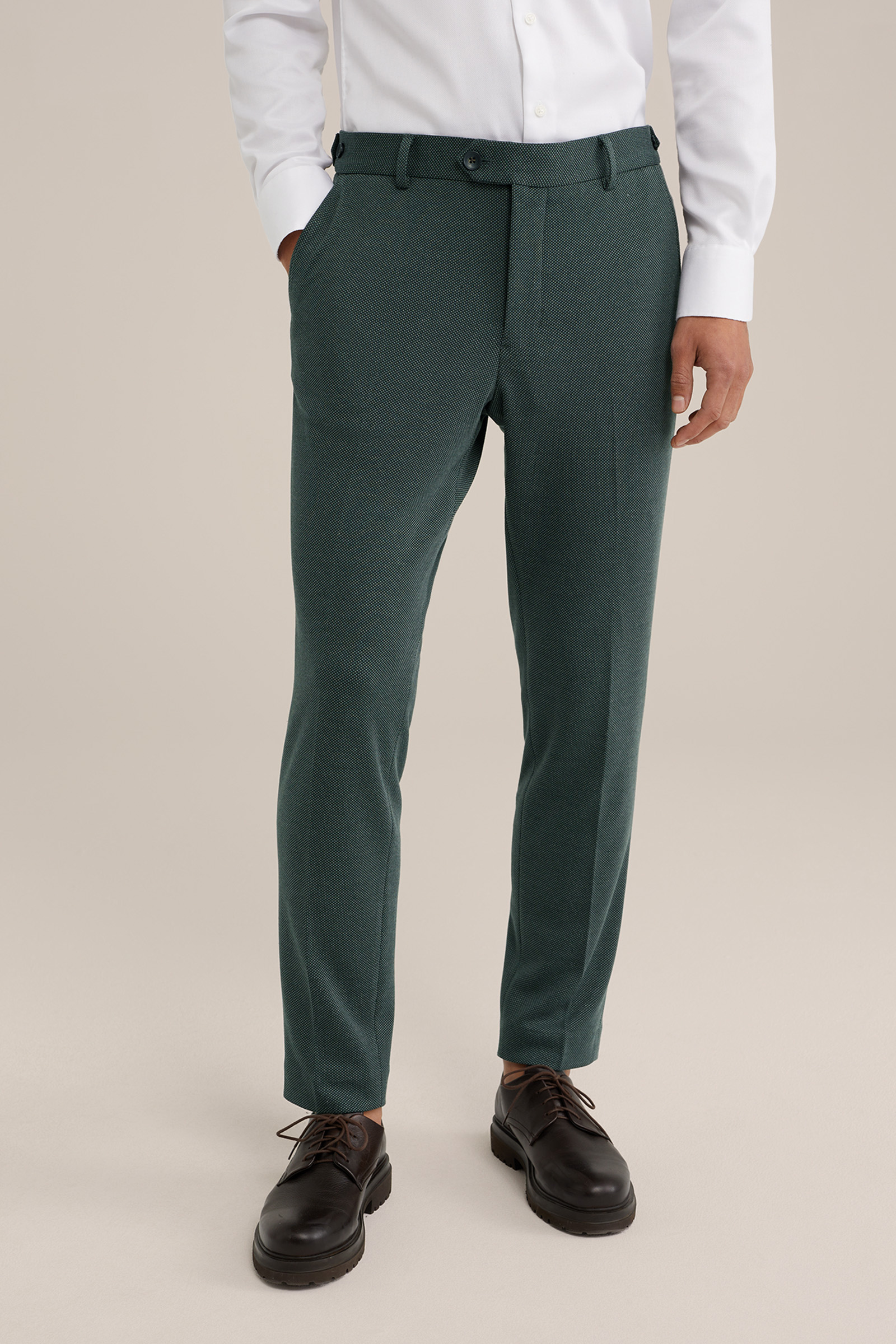 slim fit pantalon met stretch WE Fashion Groen