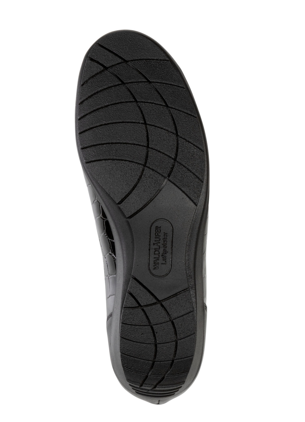 Waldläufer Slipper aus krokogeprägtem Lackleder und Nappaleder
