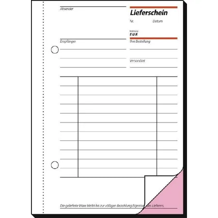 Sigel Lieferscheine LI625 A6, mit Blaupapier, 2x 50 Blatt