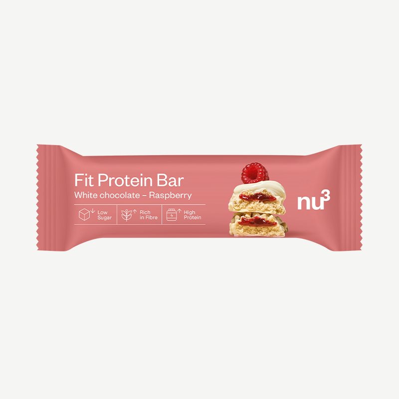 Nu3 Fit Protein Bar<br>55 g, White Choc Raspberry