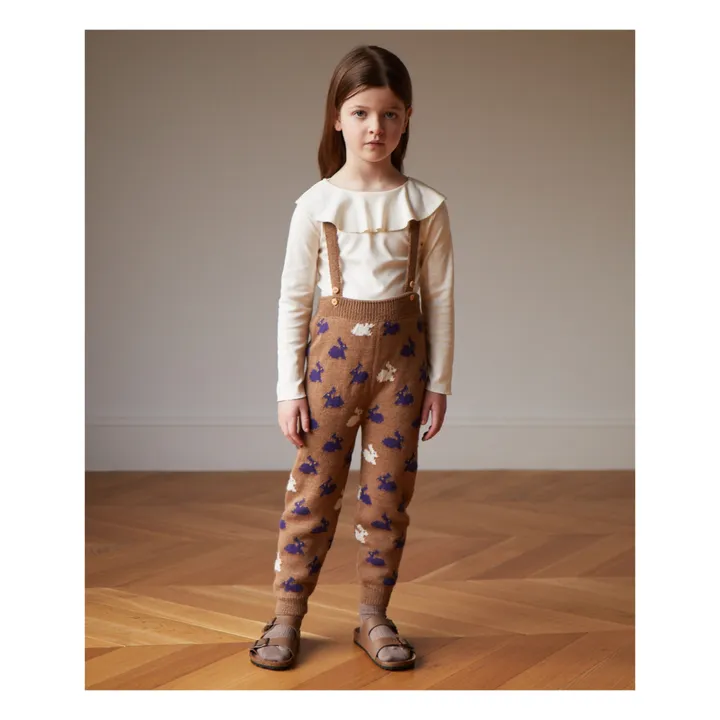 Oeuf NYC Pantalon à Bretelles Baby Alpaga | Camel