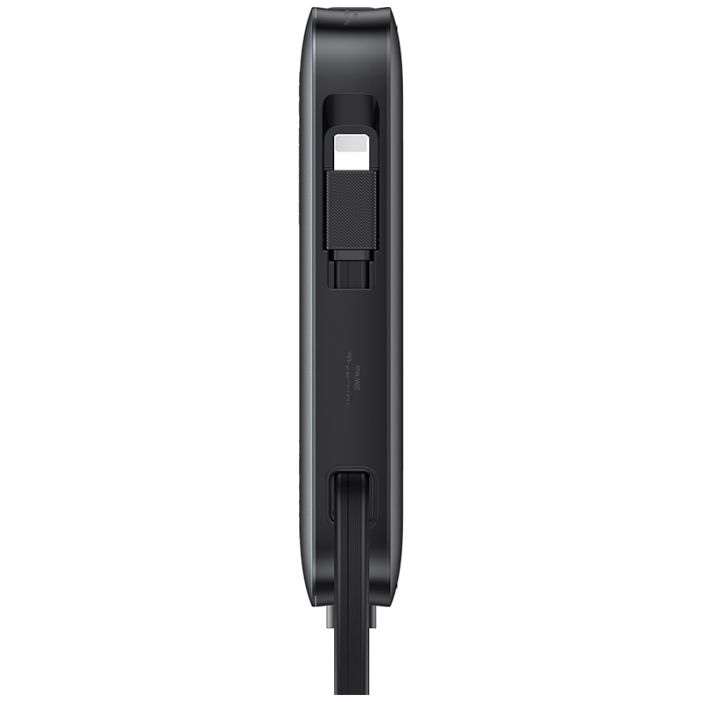 (20W) 10000mAh USB A / USB C Powerbank Power Delivery Ladegerät inkl. USB C / Lightning Ladekabel mit LED Anzeige - Schwarz