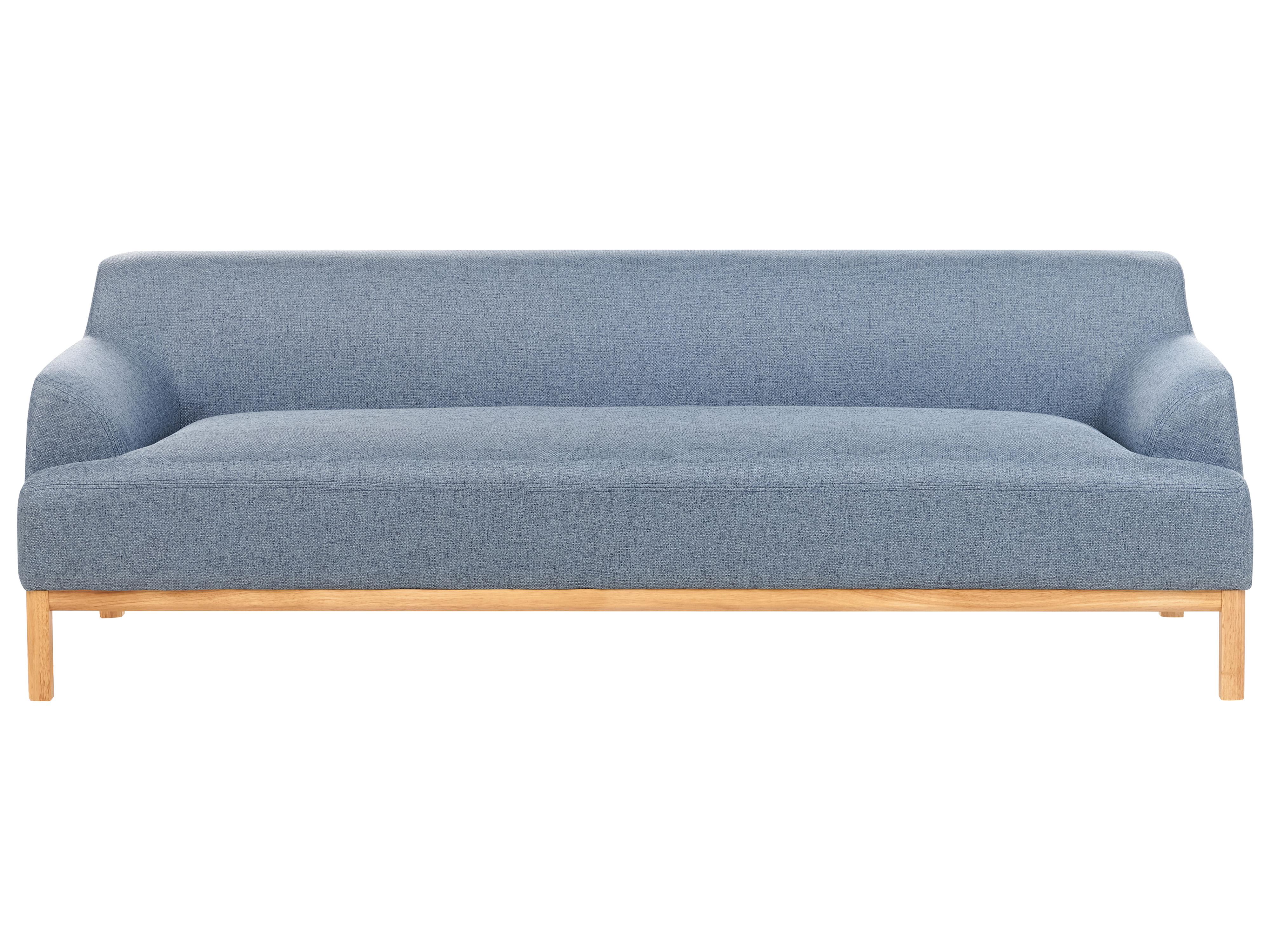 Bank 3-zits SOSJO Stof Blauw
