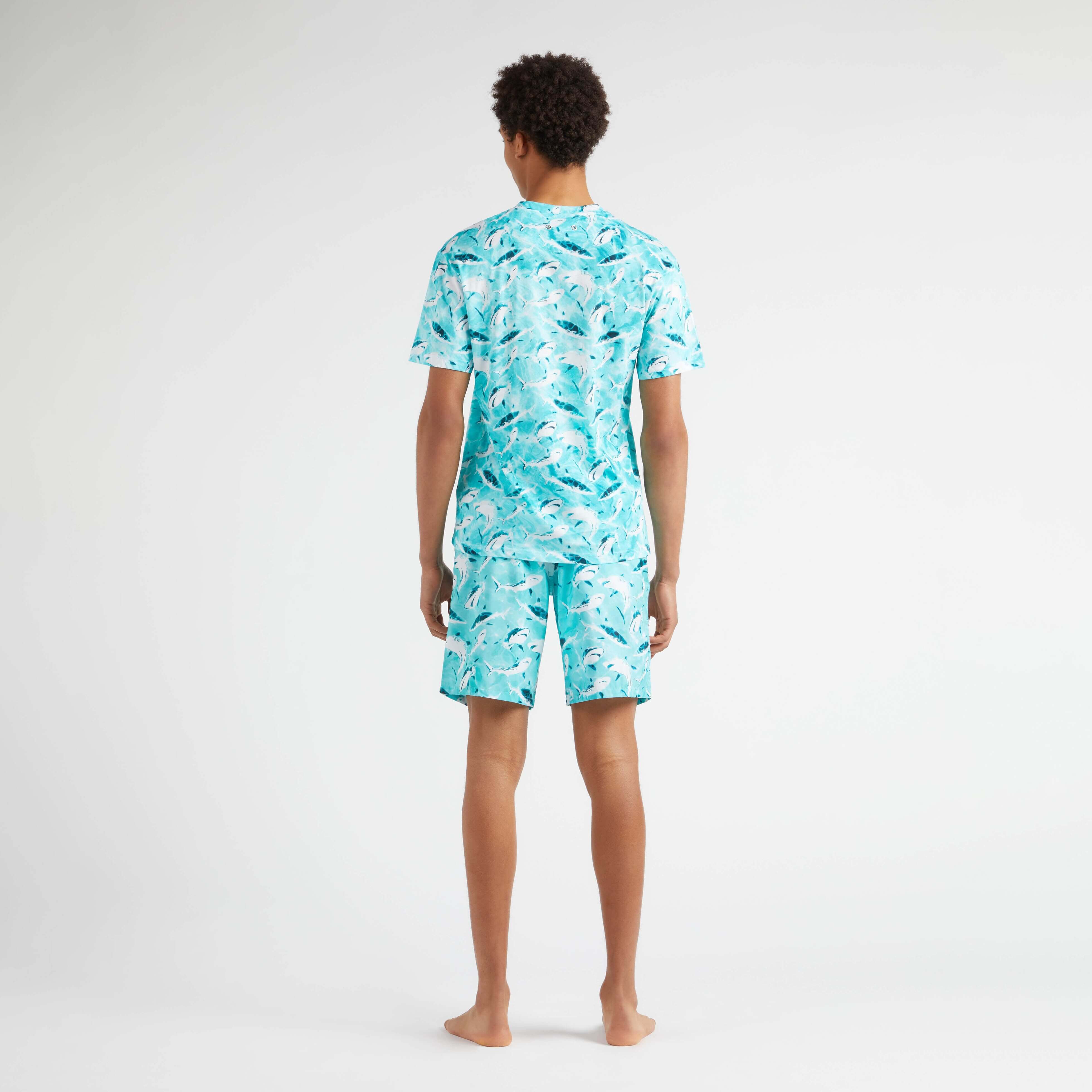 T-shirt Oversize en Coton Organique Homme Requins