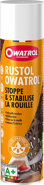 Traitement extérieur anti-rouille aérosol stoppe & stabilise Rustol Owatrol 300ml