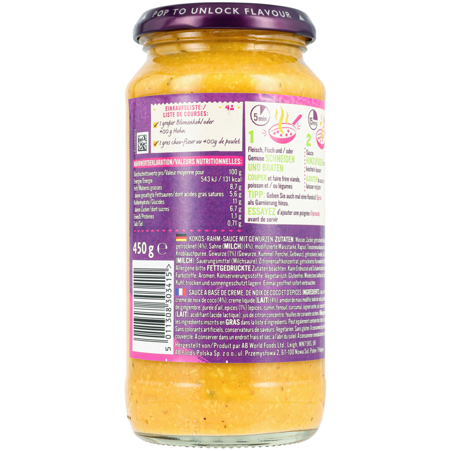 Pataks Korma Sauce