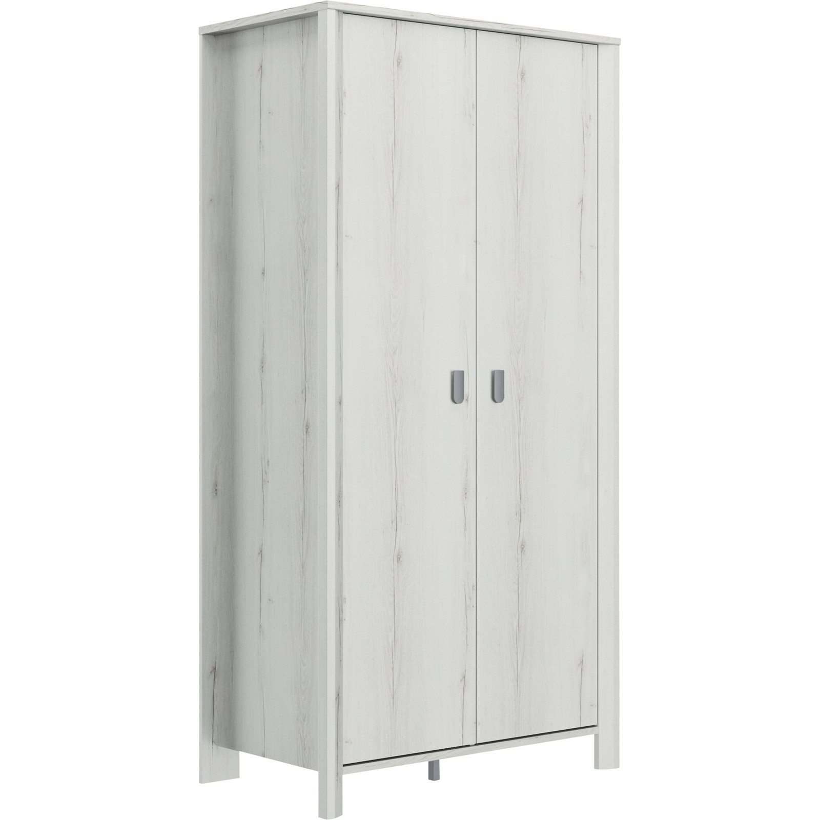 Drehtürenschrank Lugano Dekor Eiche weiss 104 x 208 x 60 cm