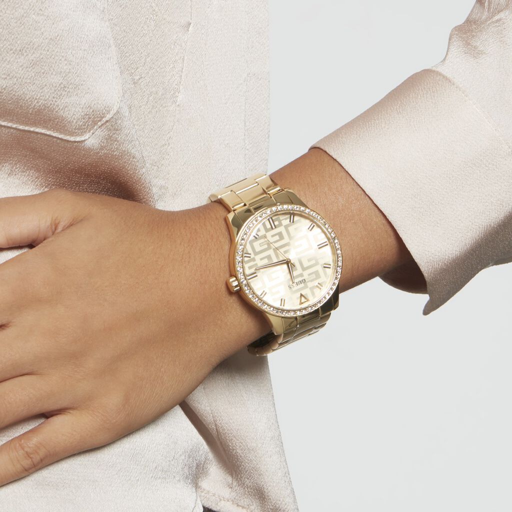 Montre Guess G Check Acier Dore