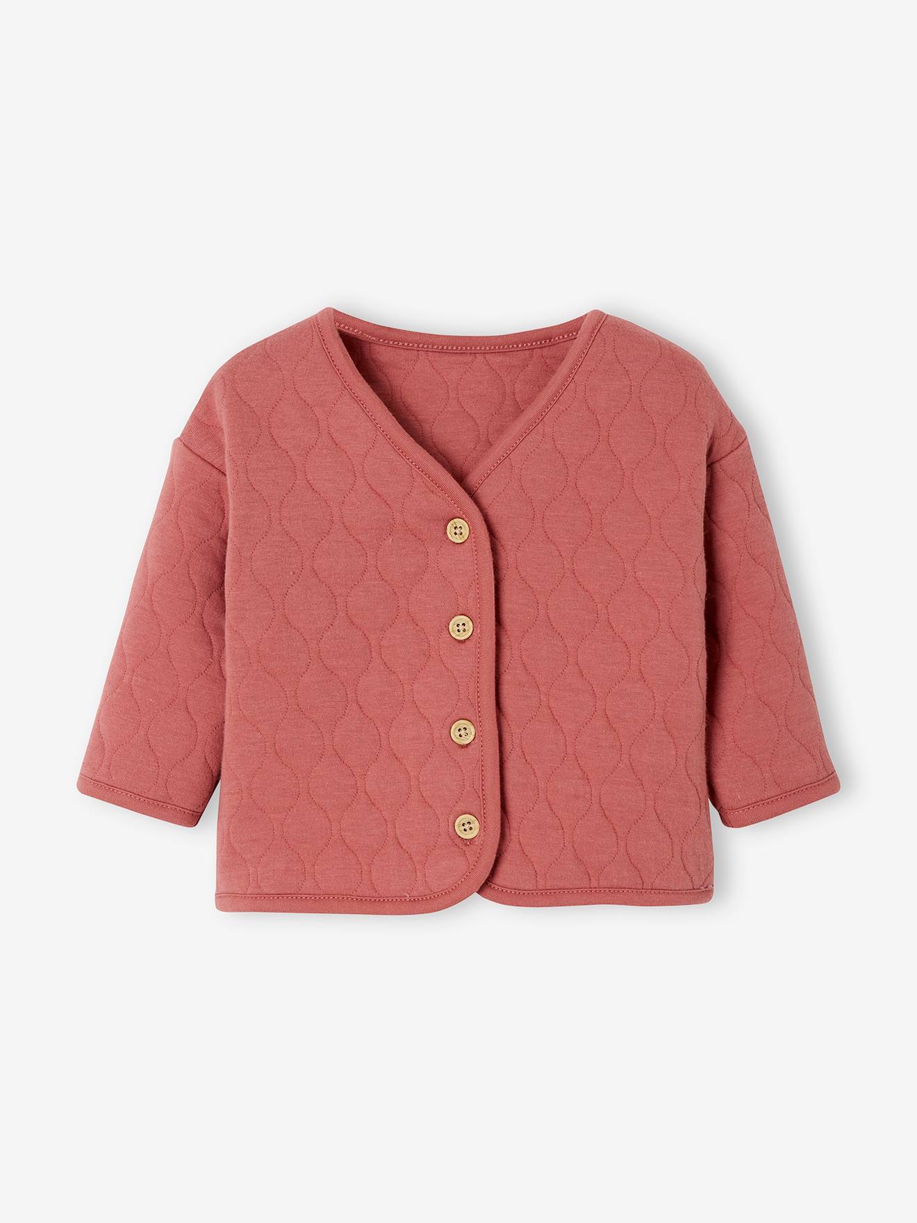 Casaquinho de pelúcia acolchoado para bebê, lilás escuro