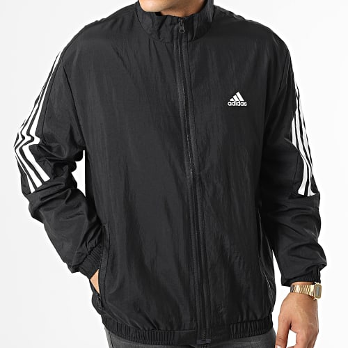 Veste Zippée A Bandes HJ9944 Noir