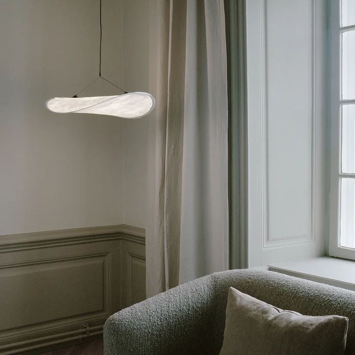 New Works - Tense LED Pendelleuchte, 70 cm, weiss