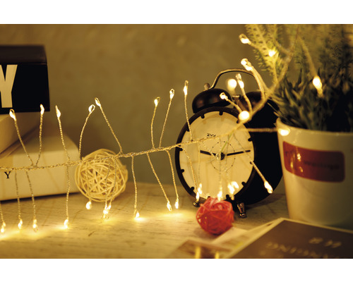 Lafiora clusterdraad lichtsnoer, 15 m + 5 m aansluitdraad, 1500 LED's, warm wit licht, inclusief afstandsbediening, 8 functies, timer, dimmer en geheugenfunctie