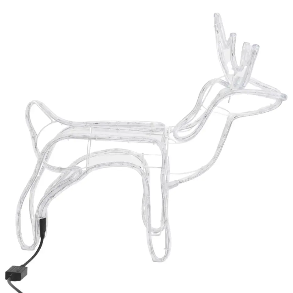vidaXL 3-delige Kerstfigurenset rendier warmwit