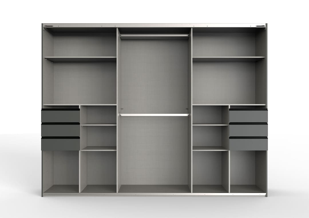 Schwebetürenschrank Saigon, Graphit