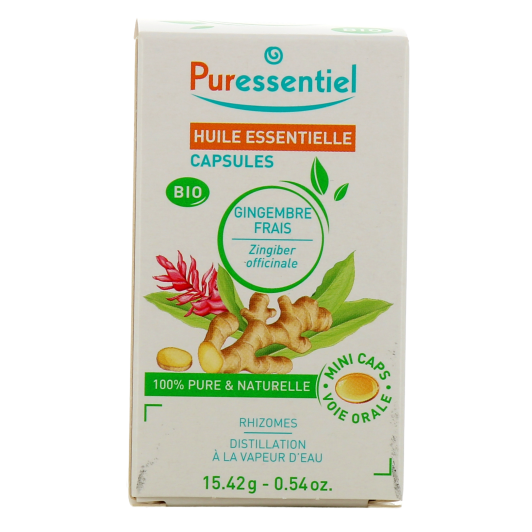 Puressentiel capsules huile essentielle gingembre - Digestion difficile