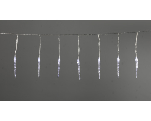 Lafiora ijspegelketting 3,9 m + 10 m snoer, 40 LED's, neutraal witte lichtkleur, inclusief timer en dimmer