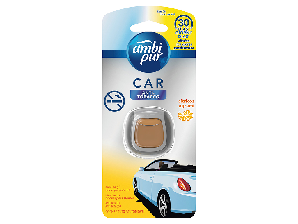 AMBIENTADOR CARRO AMBIPUR VENTCLIPS ANTI-TABACO 1 UN