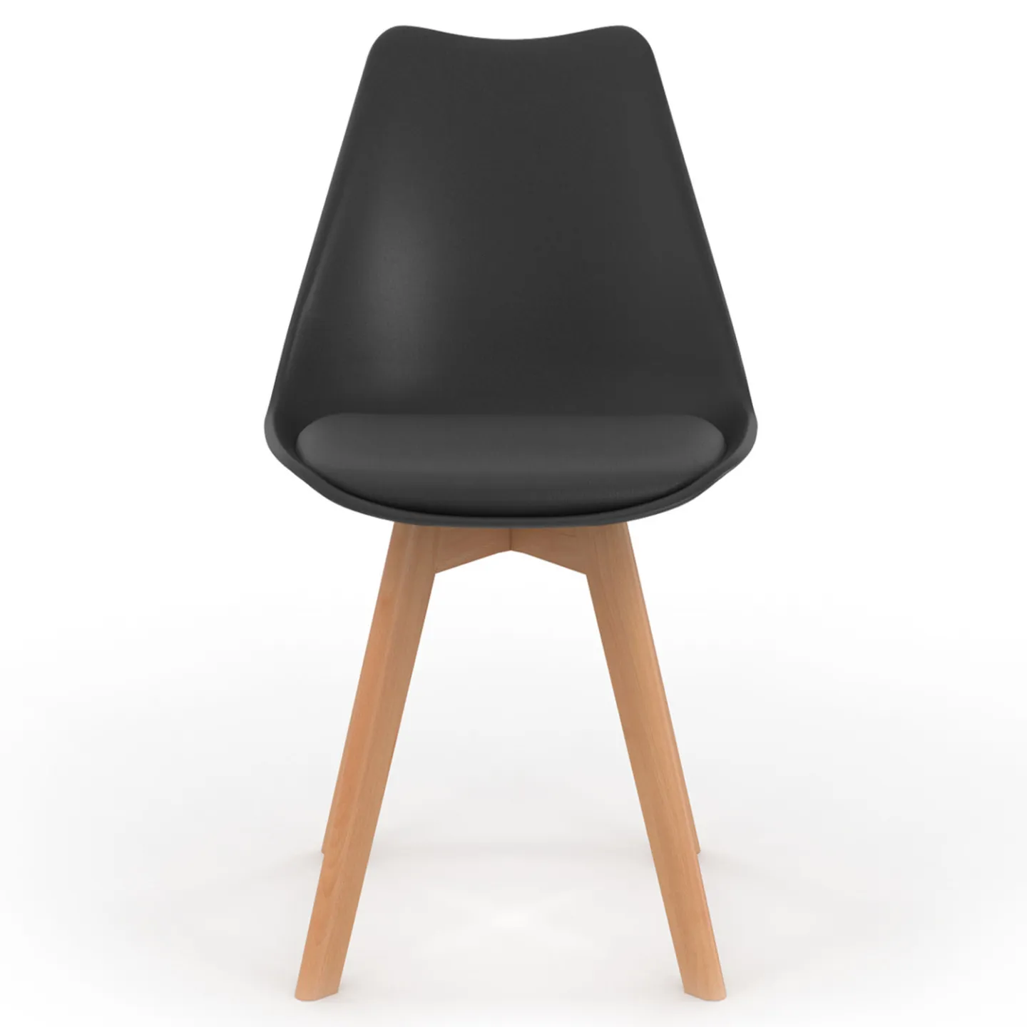 Lot de 8 chaises scandinaves SARA mix color blanc x2, gris clair x2, gris foncé x2, noir x2