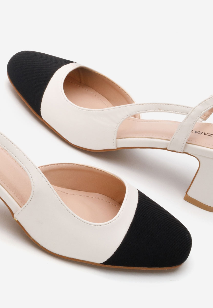 Chaussures à talon épais nude Emesa