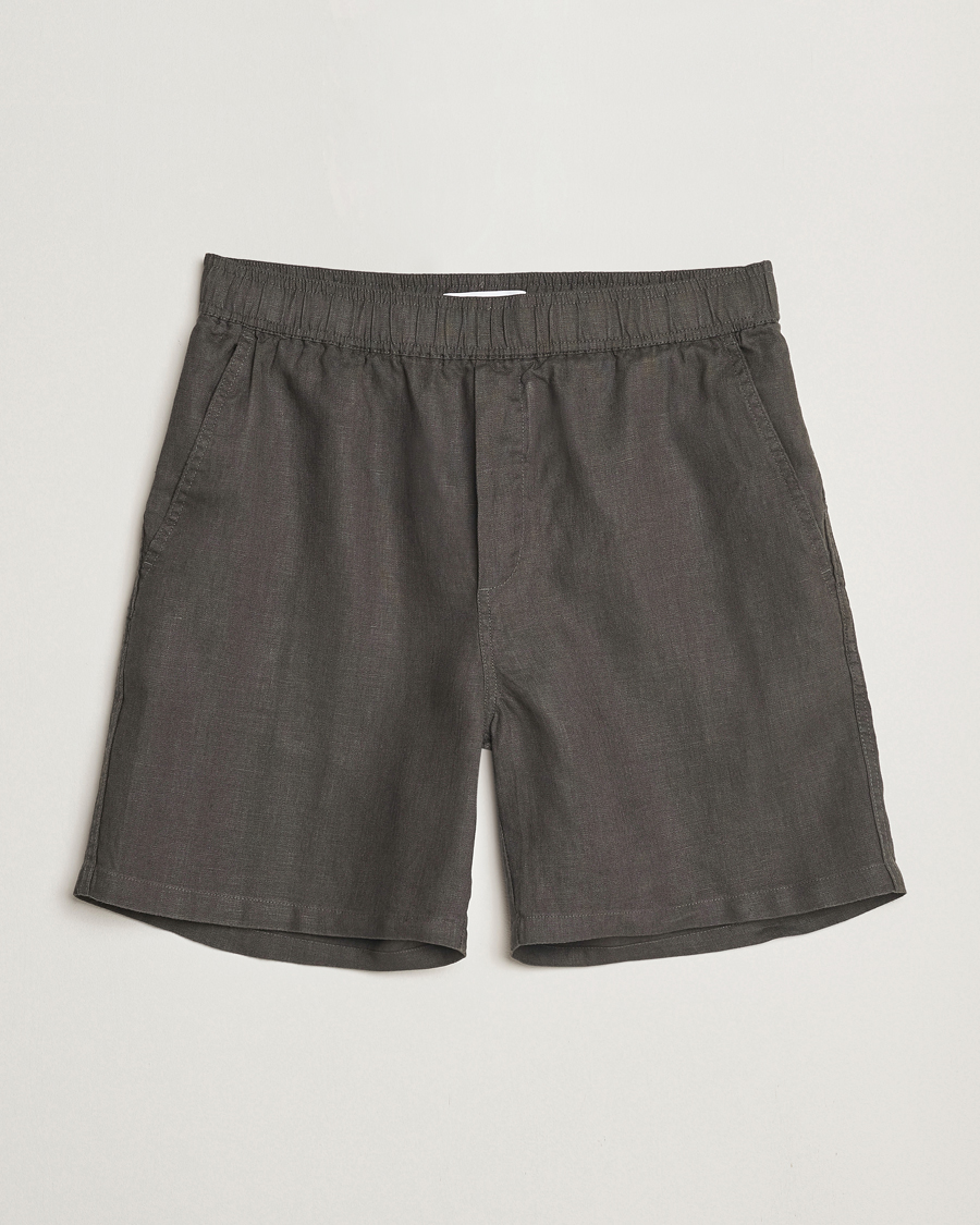 Samsøe Samsøe Jabari Linen Drawstring Shorts Beluga Grey