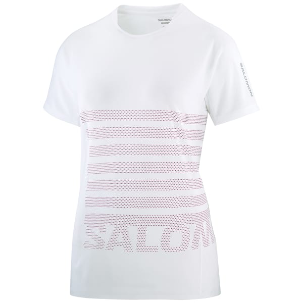 T-shirt trail SALOMON SENSE AERO SS TEE GFX W WHITE/BEETROOT PURPLE