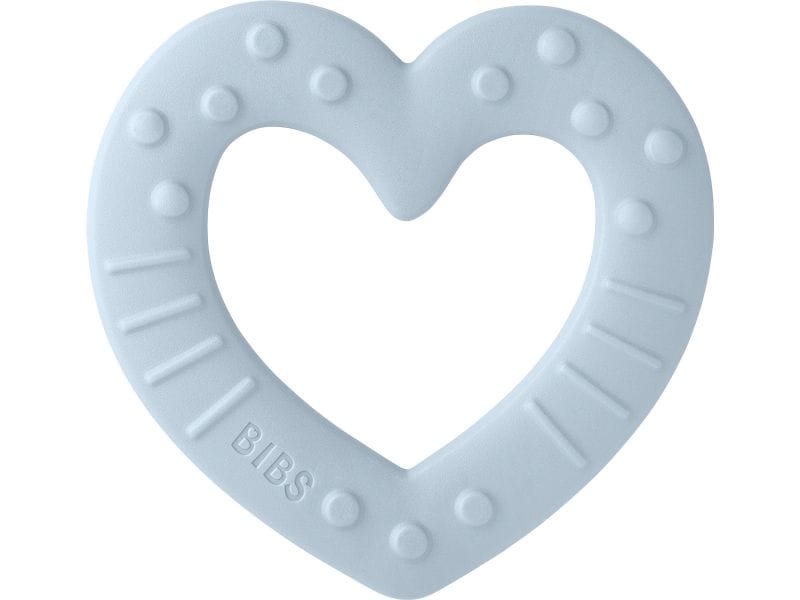 Bibs Beissring Heart Baby Blue Niedlicher Beissring, perfekt für kleine Hände