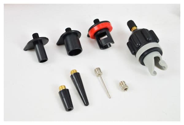 Pump'in TWIN - Mini-compresseur 12V bi-moteur avec accessoires. Alimentation 12V allume-cigare.