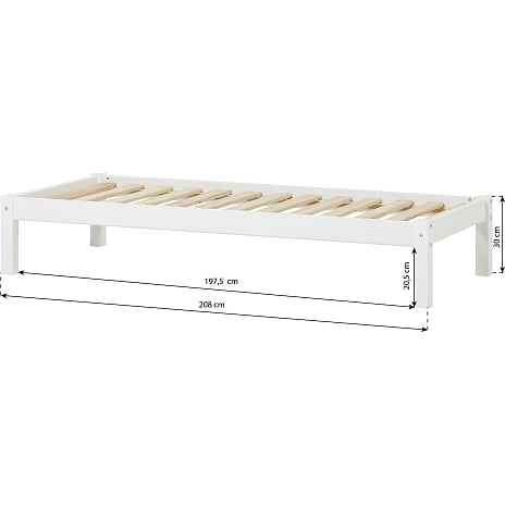 Hoppekids briks 90x200 cm - hvid