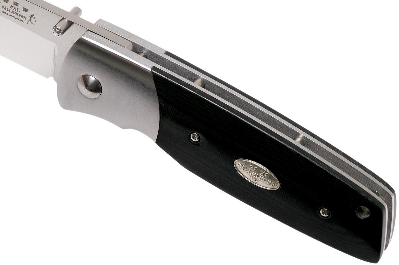 Fällkniven PXL Black Micarta PXLbm Elmax, Convex zakmes
