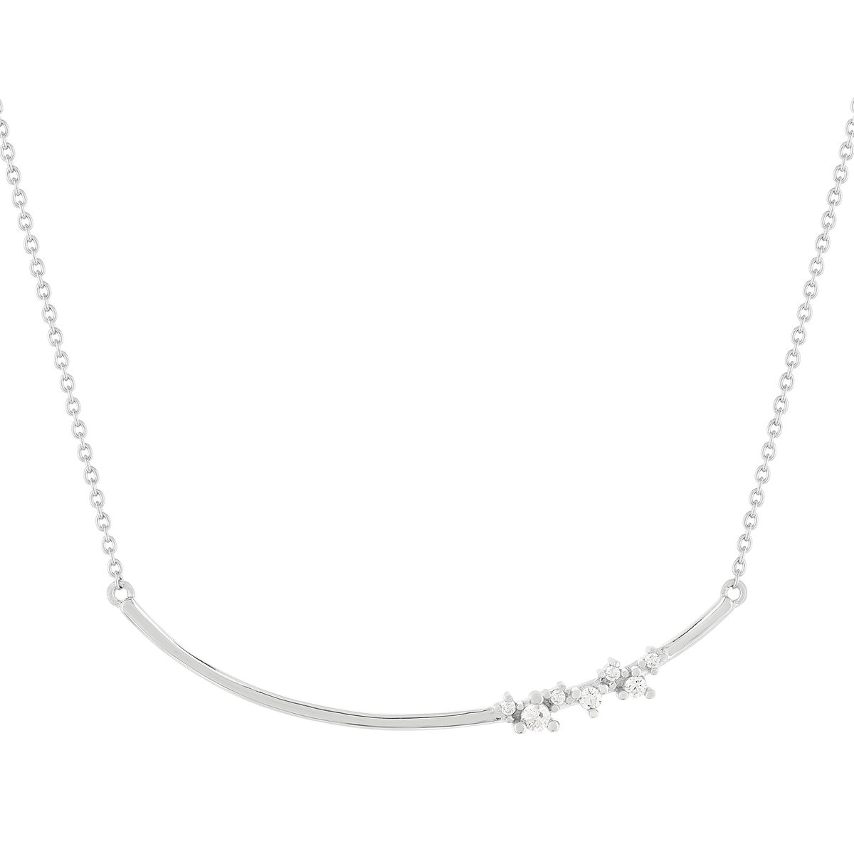 Collier argent 925 et zirconias 44cm