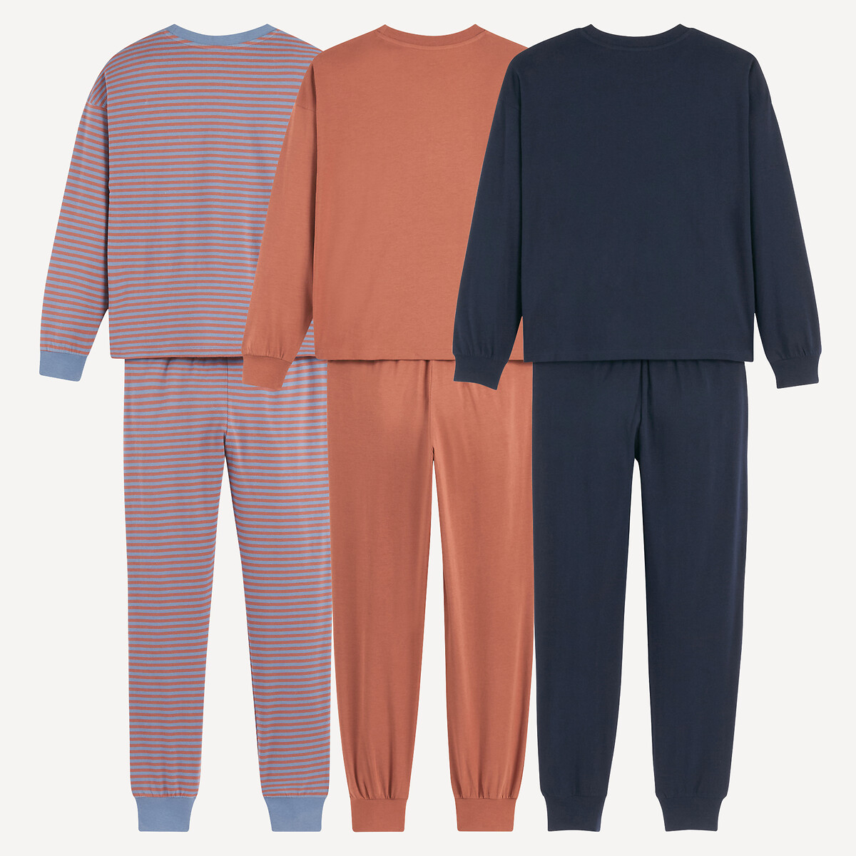 COLEÇÃO LA REDOUTE<br>Conjunto de 3 pijamas de malha de algodão