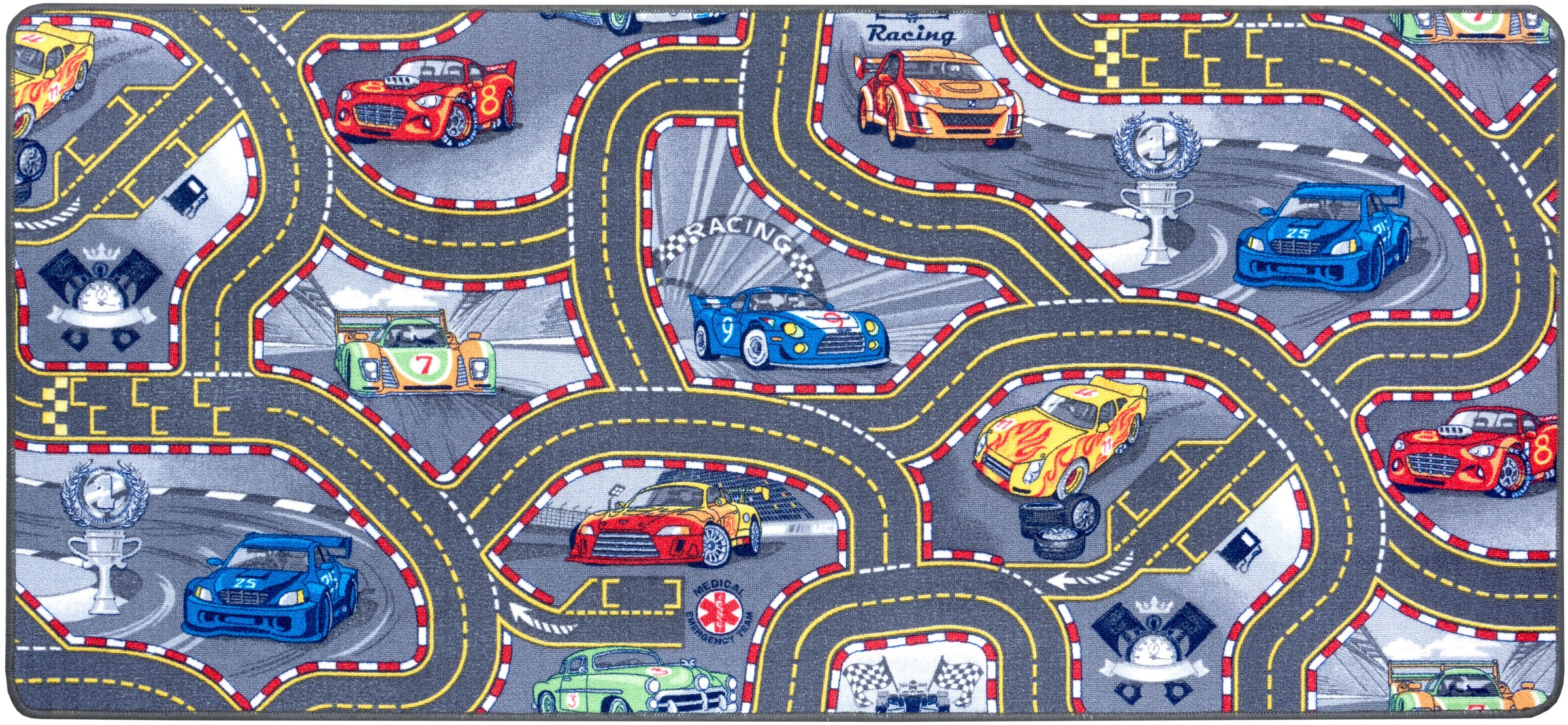 HANSE Home Kinderteppich »Spielteppich  Kinder« rechteckig 6,5 mm Höhe Kurzflor, Kinderzimmer, Teppich, Auto, Strassen, Schlafzimmer